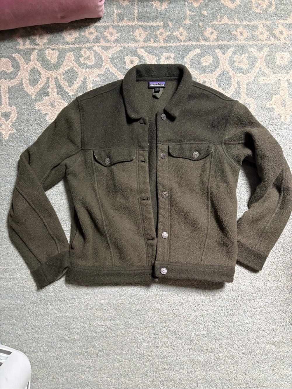 Patagonia Dark Olive Wool Jacket - Picture 1 of 6